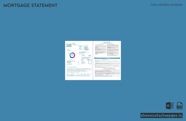 Hypothekenabrechnung der Bank von St. Kitts und Nevis (SKNA) im Word- und PDF-Format (Beispielvorschau)
